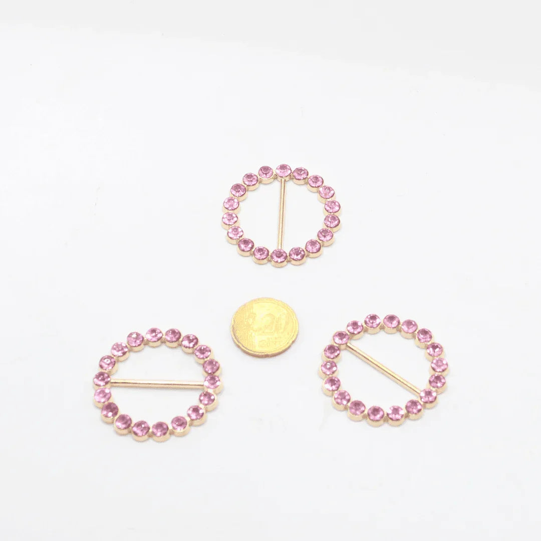 30mm Buckles with Strass (outside diameter 41MM) #BST2623 - ACCESSOIRES LEDUC BV