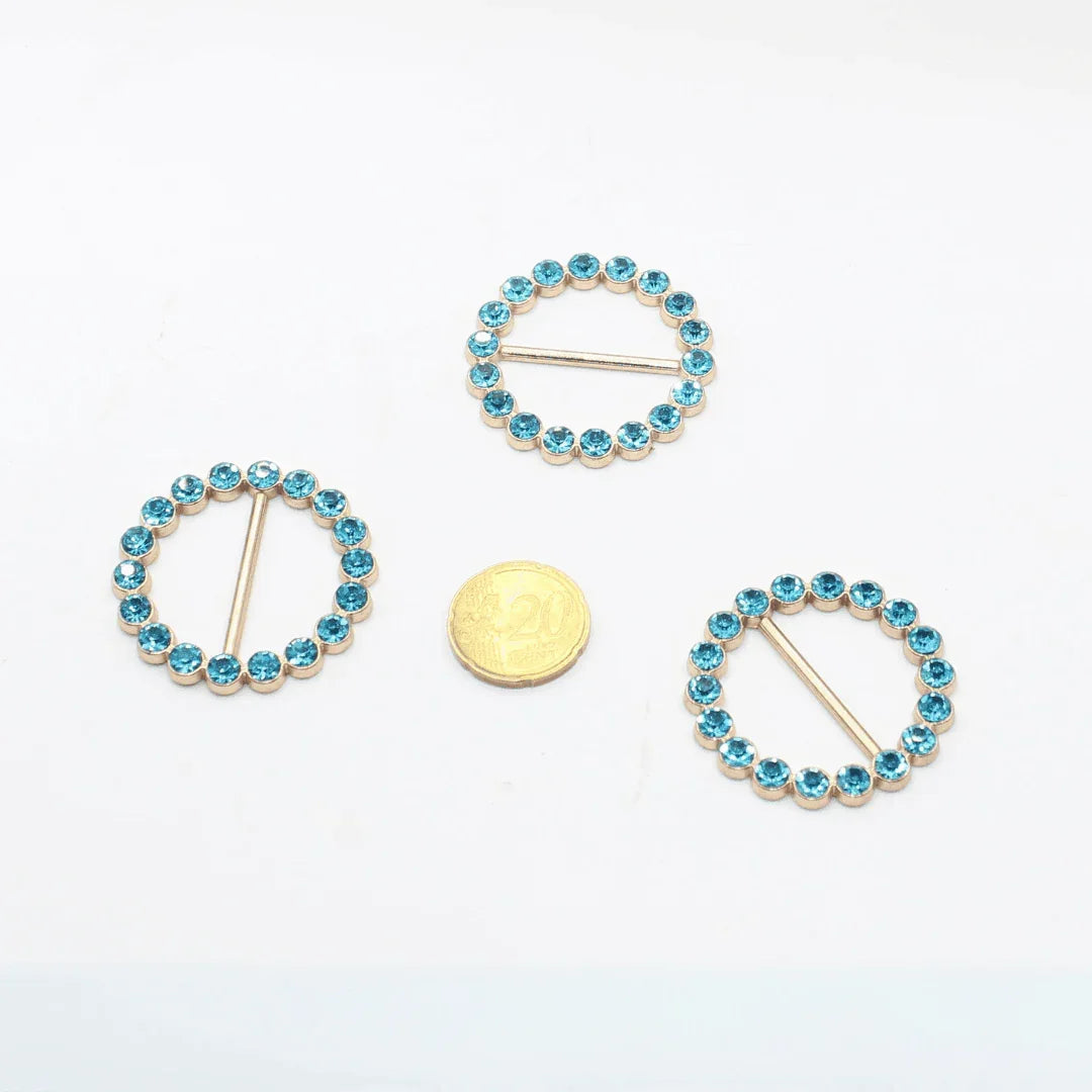 30mm Buckles with Strass (outside diameter 41MM) #BST2623 - ACCESSOIRES LEDUC BV