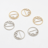 32mm Buckle with Strass (outside diameter 38mm) #BST2625 - ACCESSOIRES LEDUC BV