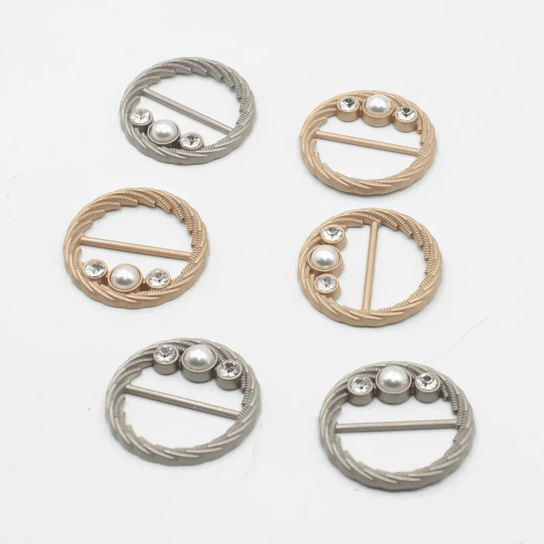 30mm Buckle with Strass (outside diamete 40mm) #BST2629 - ACCESSOIRES LEDUC BV