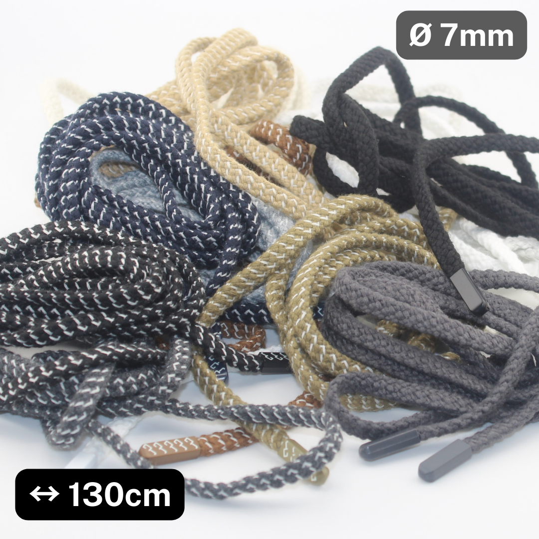 1 piece, 130cm / Ø7MM / Sweater / Trousers Cotton Cord with Cord Ends #COR4004