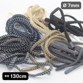 1 piece, 130cm / Ø7MM / Sweater / Trousers Cotton Cord with Cord Ends #COR4004 - ACCESSOIRES LEDUC BV