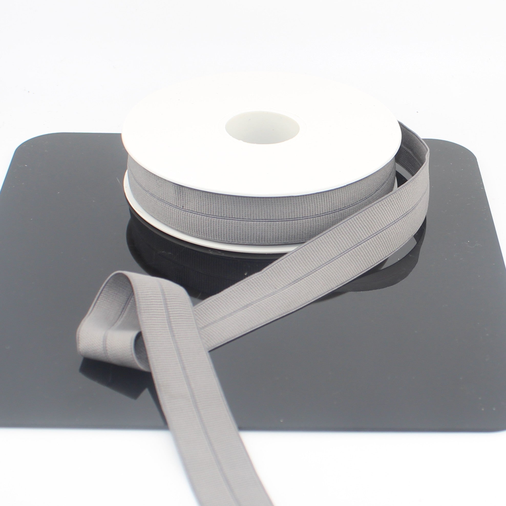 10mt Soft Elastic Gros Grain Prefolded Bias in Polyester 20mm #ELA3617