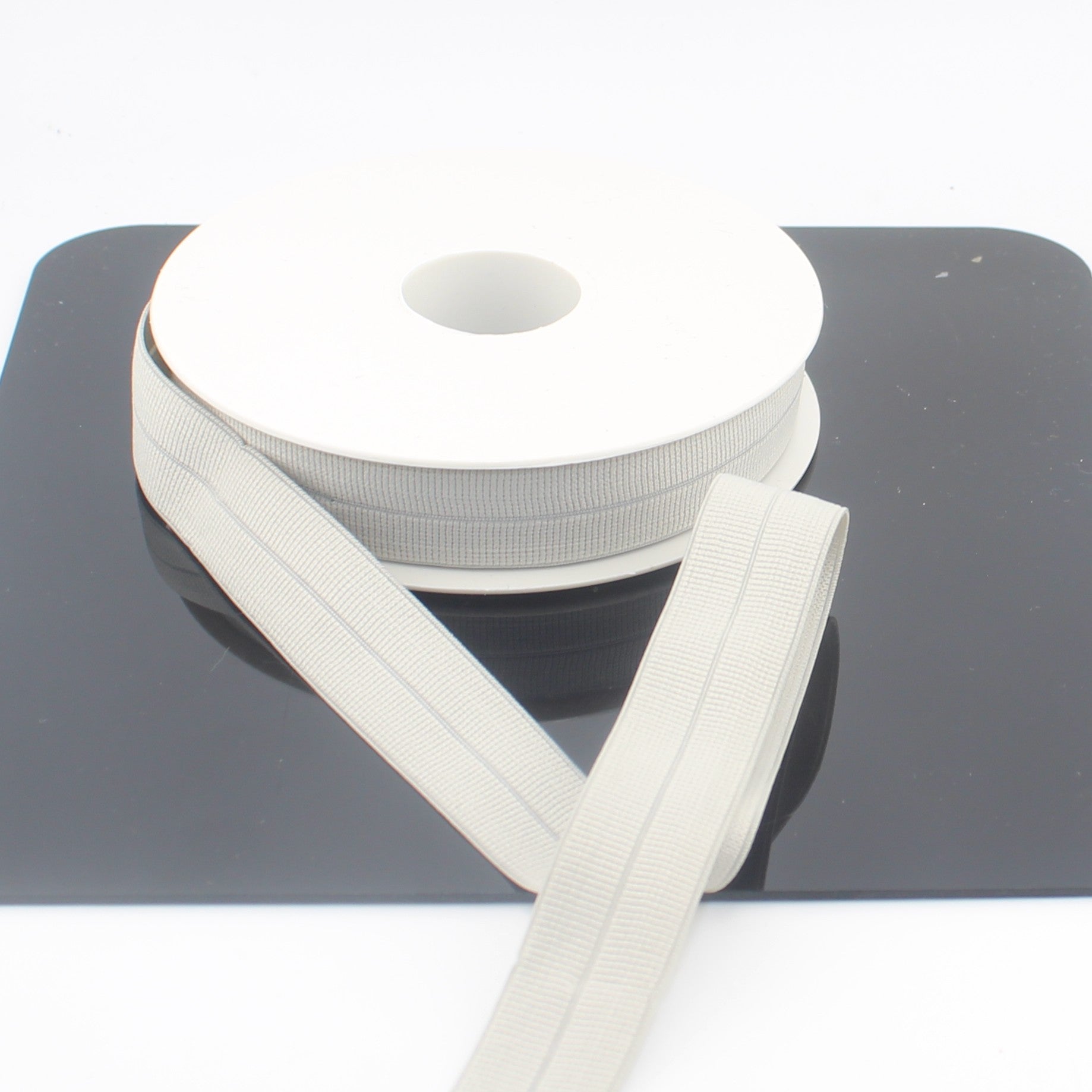 10mt Soft Elastic Gros Grain Prefolded Bias in Polyester 20mm #ELA3617