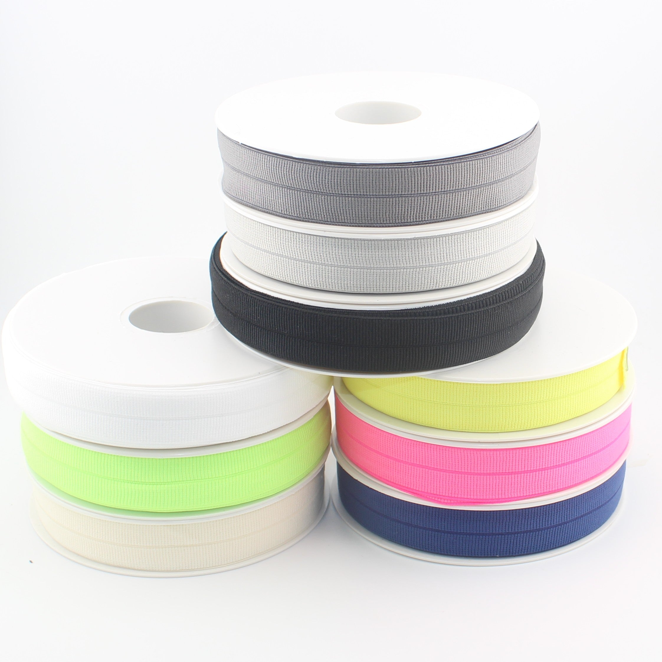 10mt Soft Elastic Gros Grain Prefolded Bias in Polyester 20mm #ELA3617