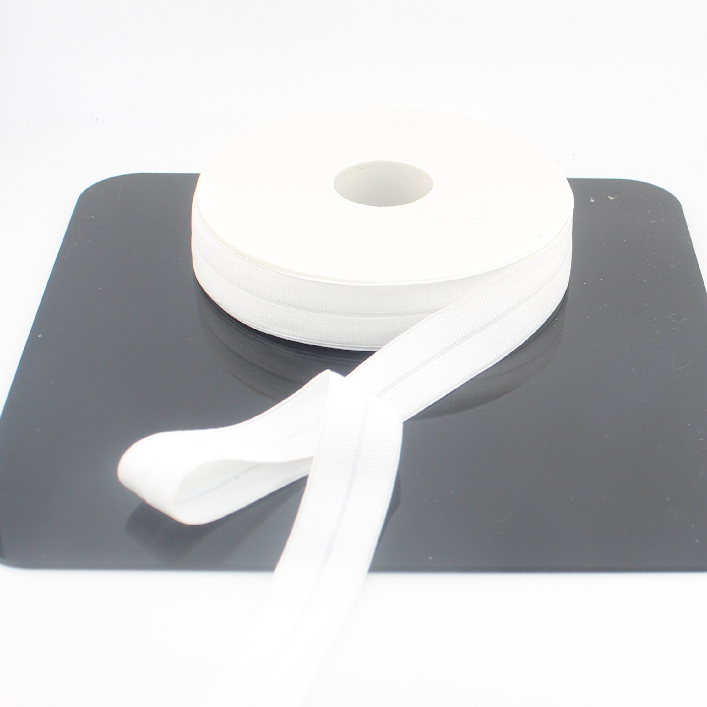 10mt Soft Elastic Gros Grain Prefolded Bias in Polyester 20mm #ELA3617