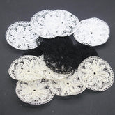 Set of 5 Macramé Floral Applications -Sew-on Ø75mm #F1-09 - ACCESSOIRES LEDUC BV