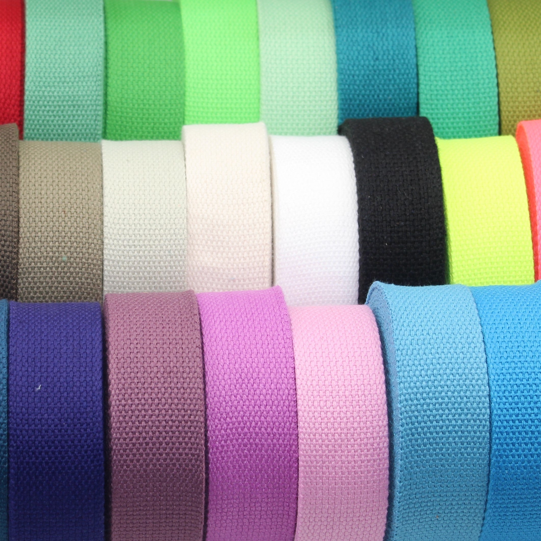 Cotton Webbing #RUB1905 - 20mm, 25mm, 30mm, 40mm, or 50mm