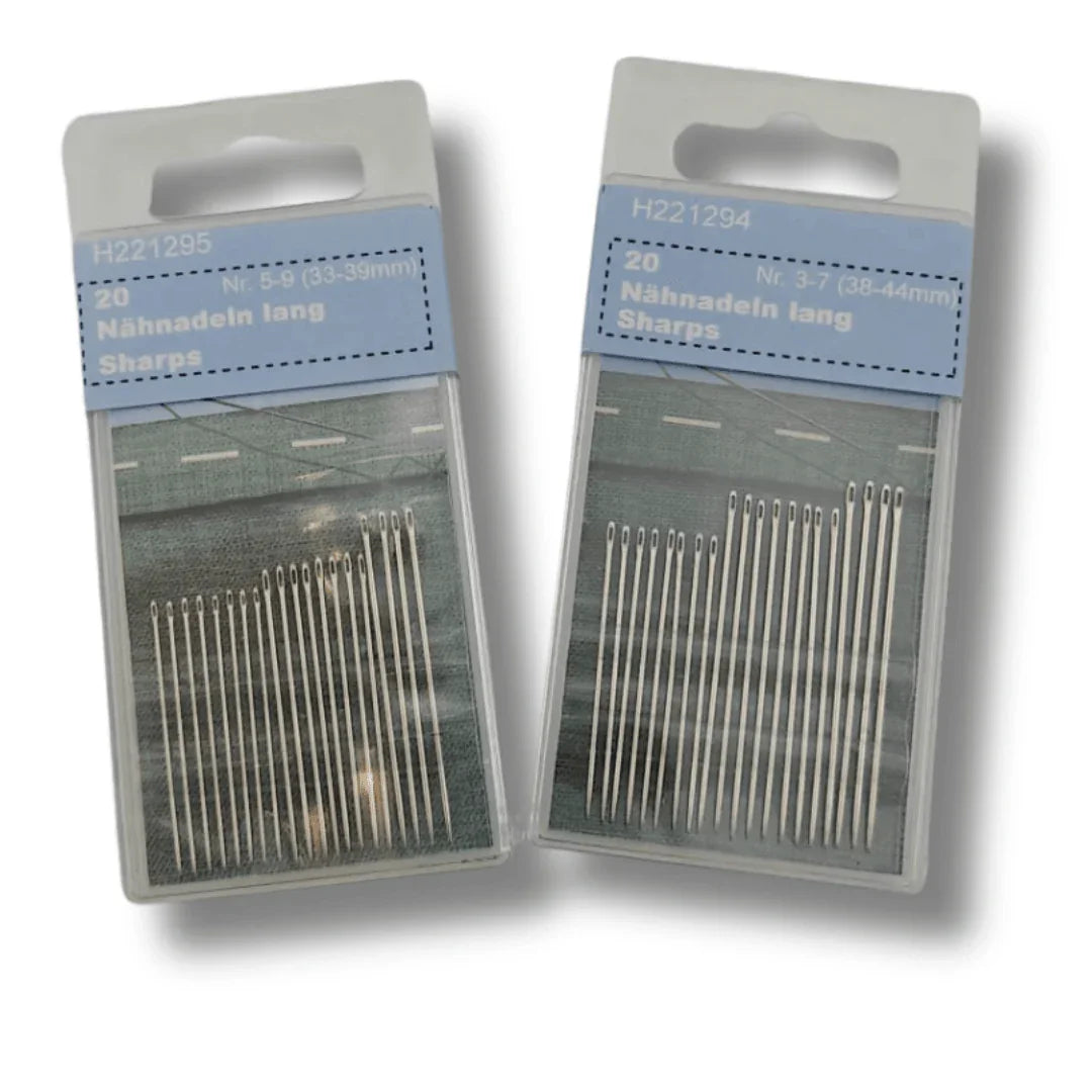 Set of 20 Long Sharp Sewing Needles Size 5-9 (33-39mm) #H221295 or Size 3-7 (38-44mm) #H221294 - ACCESSOIRES LEDUC BV