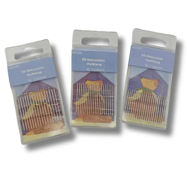 Set of Half-Length Sewing Needles Size 3 (16 pieces in 37mm) #H221299 or Size 5 (20 pieces in 33mm) #H2213000 or Size 7 (20 pieces in 30mm) #H221302 - ACCESSOIRES LEDUC BV