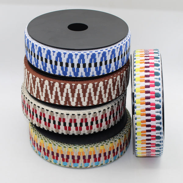 5 meters Ethnic Zig Zag Webbing 38mm #RUB1936