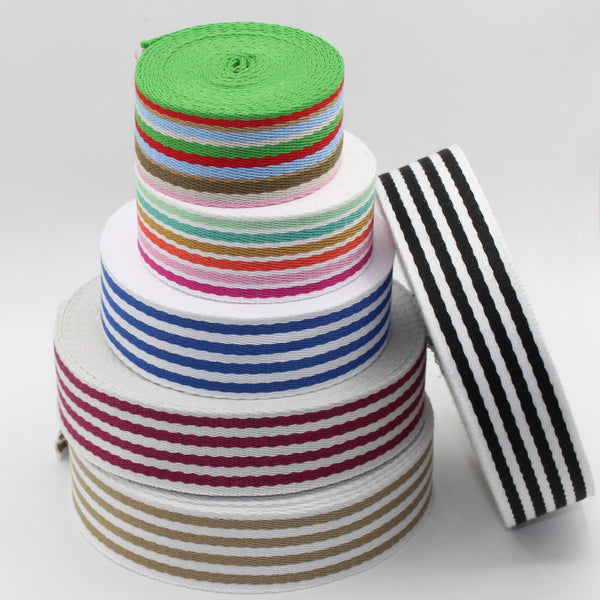 5 meters Multi - Striped Webbing 40mm #RUB1912