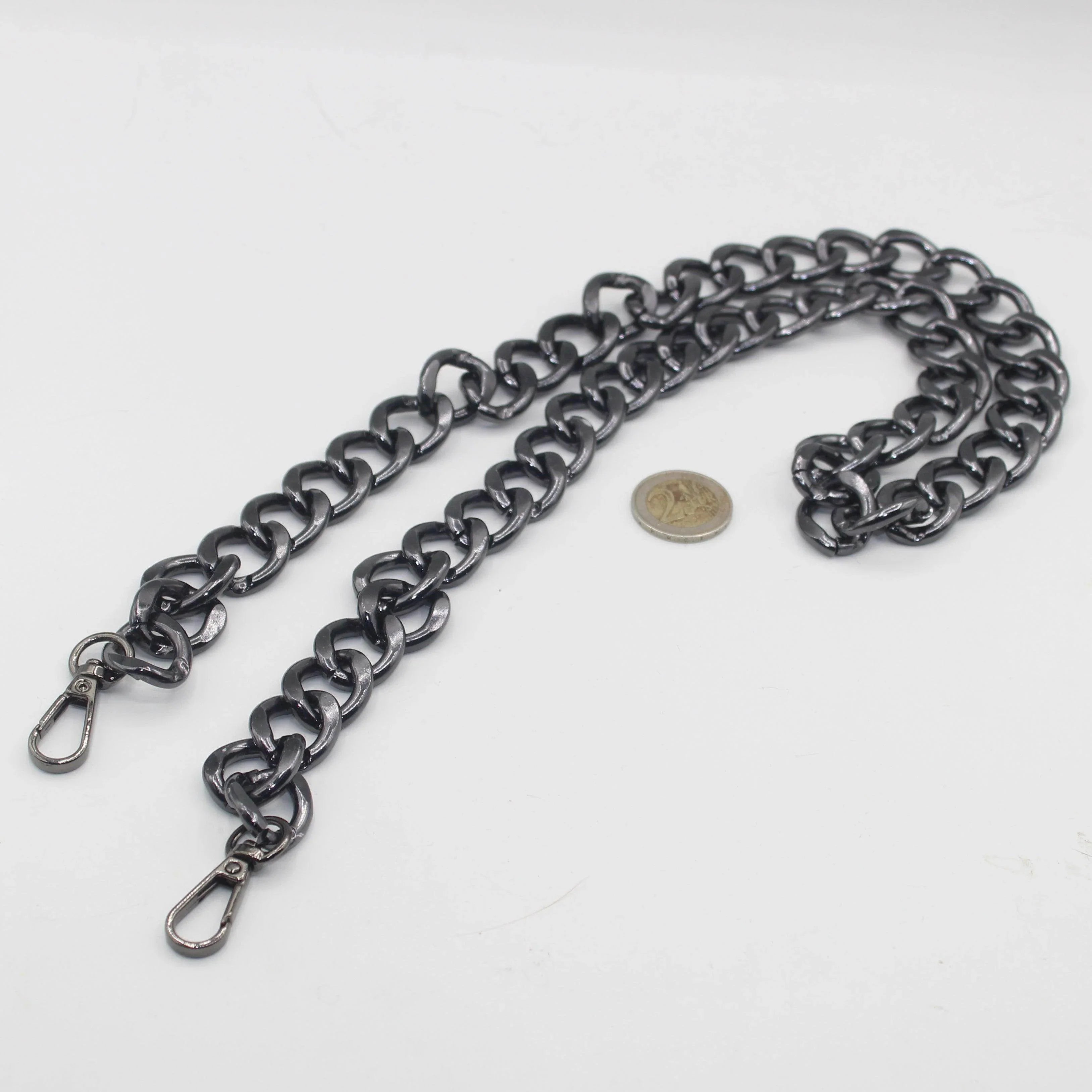 100cm long Chain with Lobsters (rings 25mm long, 19mm high) #CHAIN539 - ACCESSOIRES LEDUC BV