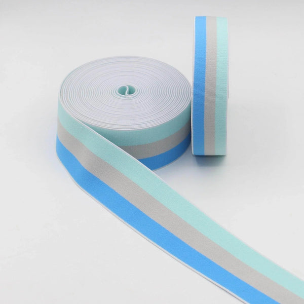 Colorful Striped Elastic #ELA2824 - 25mm or 40mm - 10 meters - ACCESSOIRES LEDUC BV