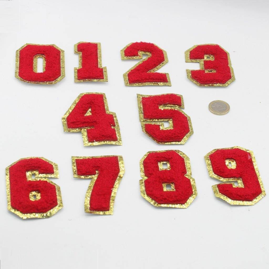 Set of Letters/Numbers Patches to customize your Clothes, Jacket, Bags,etc., Iron-on #HAB1x009 - ACCESSOIRES LEDUC BV