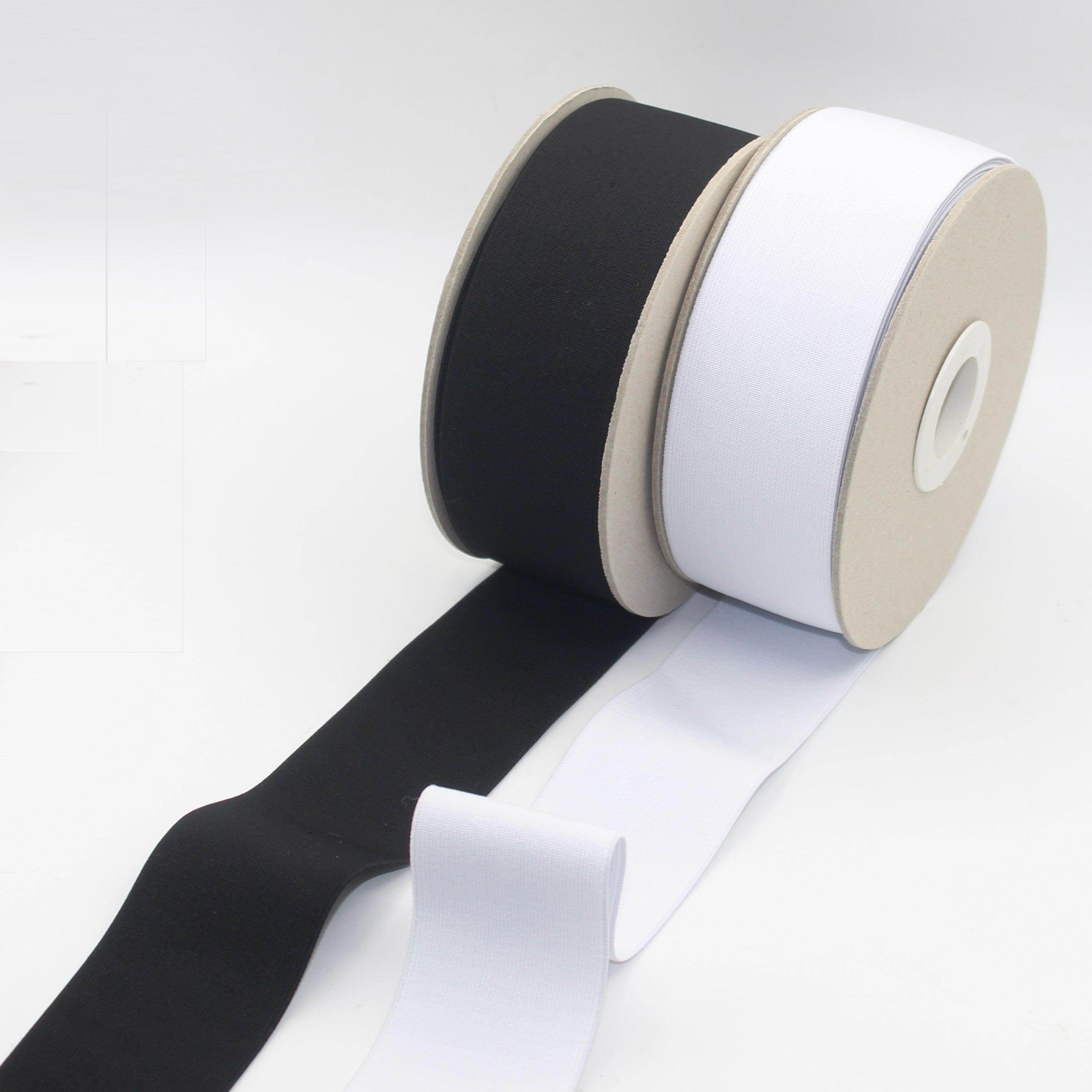 Wide Boxer Short Elastic 50mm Black or White #ELA1298 5 meters - ACCESSOIRES LEDUC BV