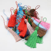 3 Tassels, Viscose, Total Heigth 9cm, Tassel heigth 4cm available in many Colours - ACCESSOIRES LEDUC BV