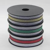 5 meters All Lurex Elastic 40mm Silver + Black + Green Red or Yellow #ELA3609 - ACCESSOIRES LEDUC BV