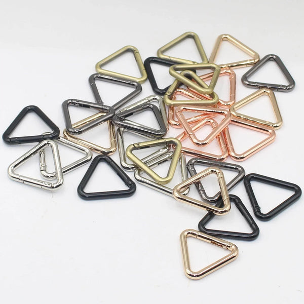 Set of 3 Metal Triangular Lobster Buckles size 32mm #BMEx062 - ACCESSOIRES LEDUC BV