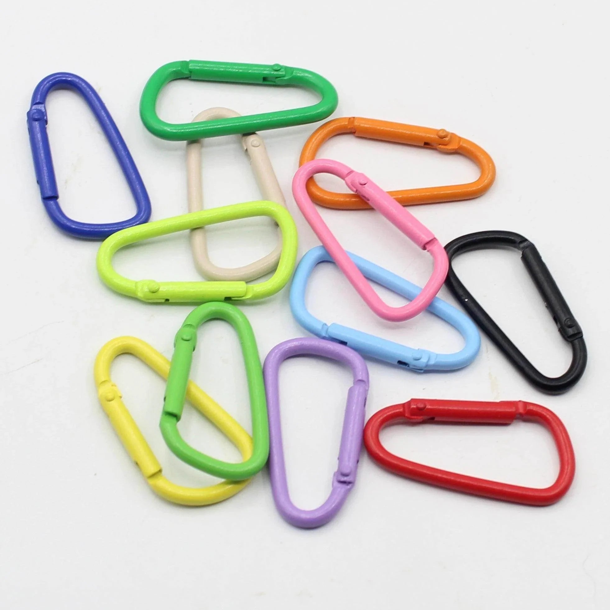 Set of 6 Metal Coloured Lobster Buckles, Size 45x23mm #BMEx061 - ACCESSOIRES LEDUC BV