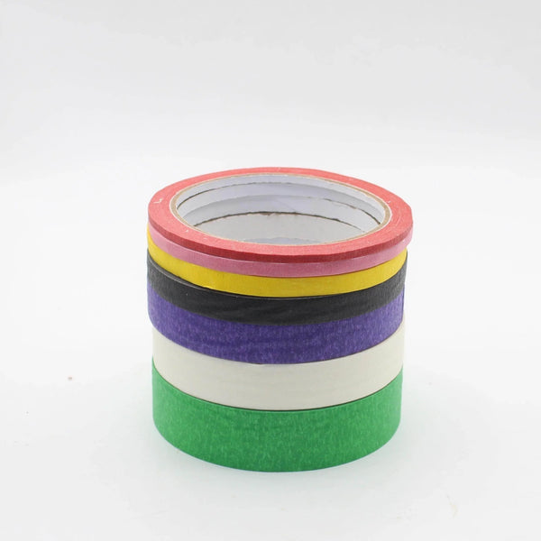 Set of 7 Rolls of Bolduc / Masking tape - 7x20meters - ACCESSOIRES LEDUC BV