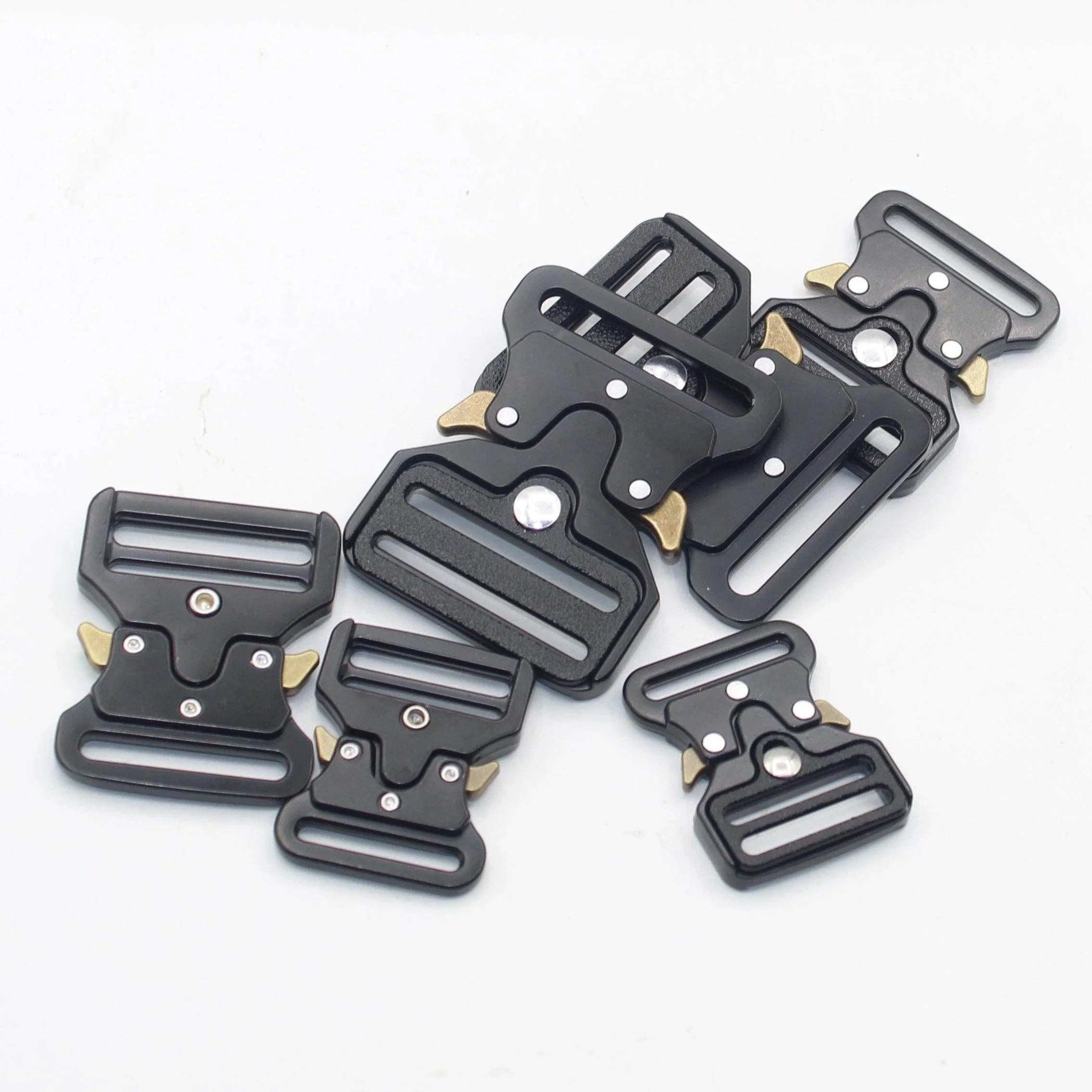 Set of 2 deluxe Quick Release Buckles (Military Style), Black Metal available in 25 32 or 40mm#BMEX066 - ACCESSOIRES LEDUC BV