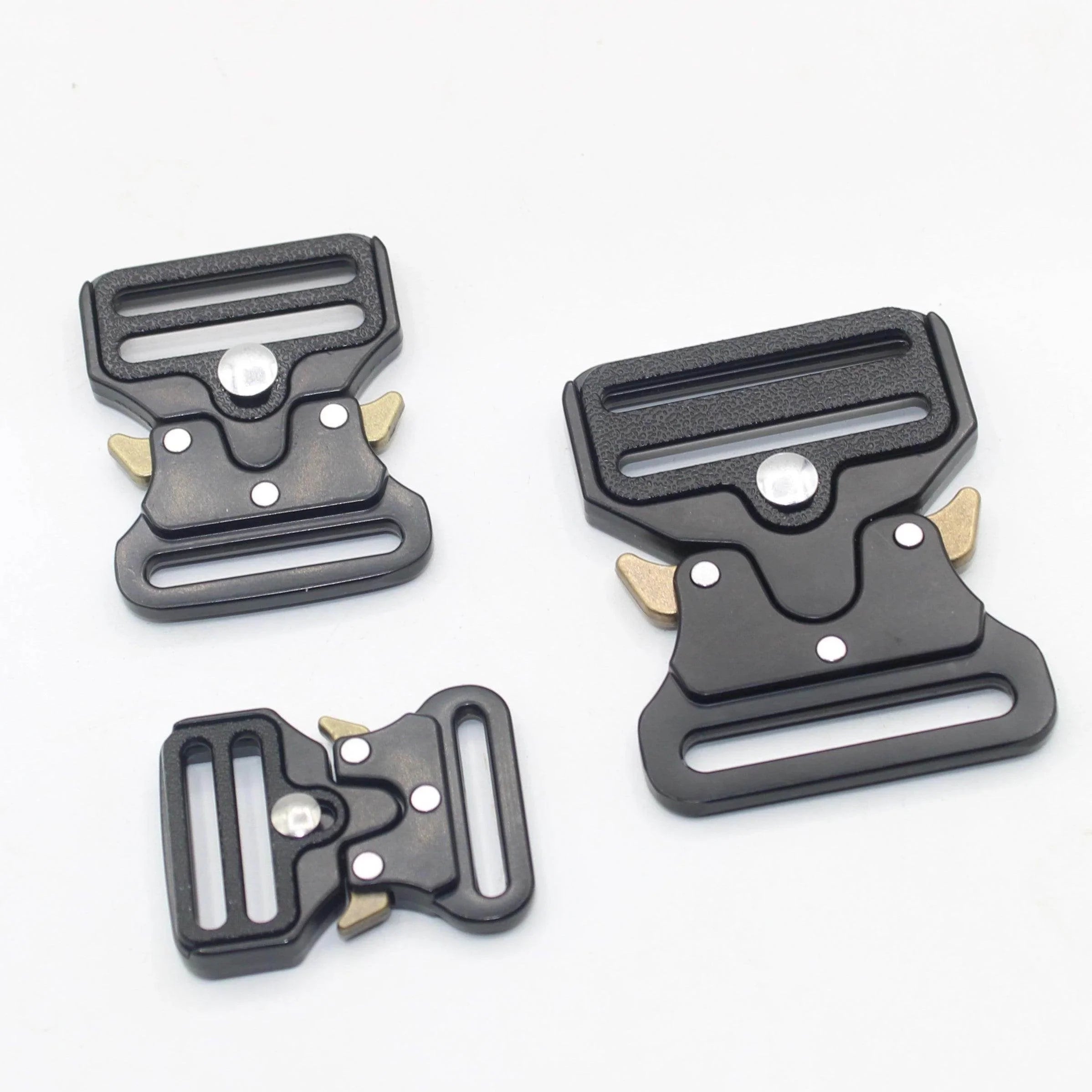 Set of 2 deluxe Quick Release Buckles (Military Style), Black Metal available in 25 32 or 40mm#BMEX066 - ACCESSOIRES LEDUC BV