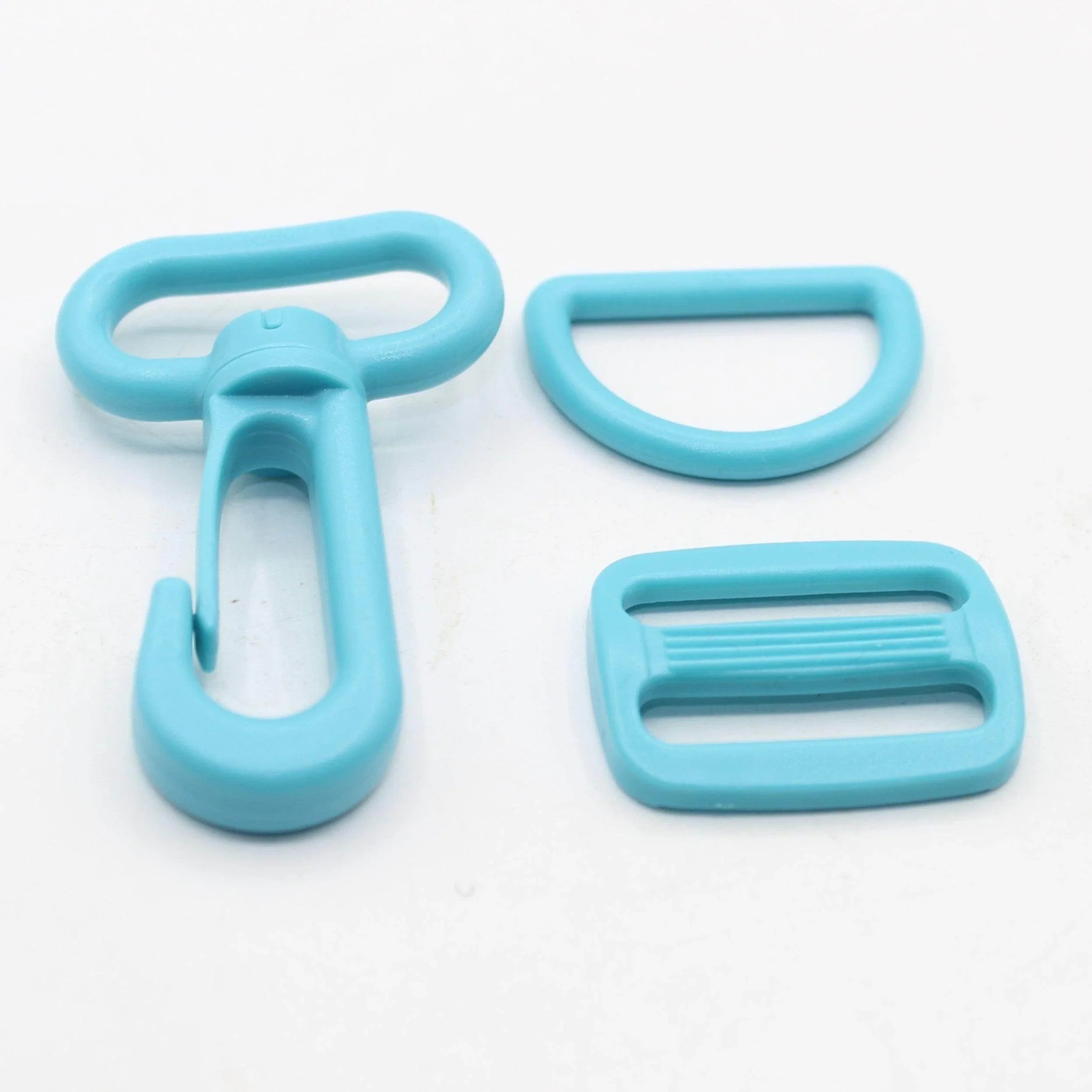 Set of 3 Colourful Nylon Buckles (1 fast clip + 1 sliding buckle + 1 D Ring) - 20mm/25mm - ACCESSOIRES LEDUC BV