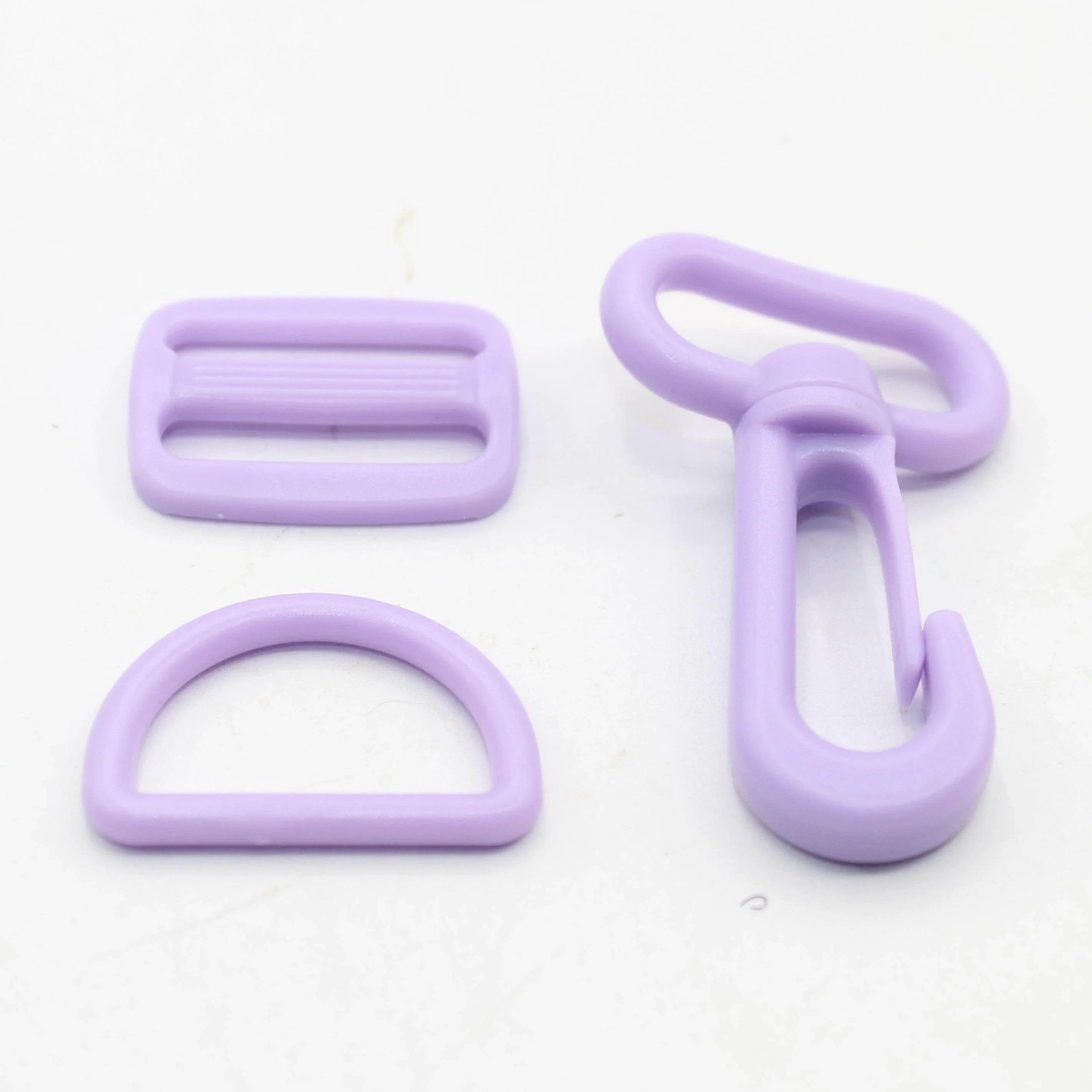 Set of 3 Colourful Nylon Buckles (1 fast clip + 1 sliding buckle + 1 D Ring) - 20mm/25mm - ACCESSOIRES LEDUC BV