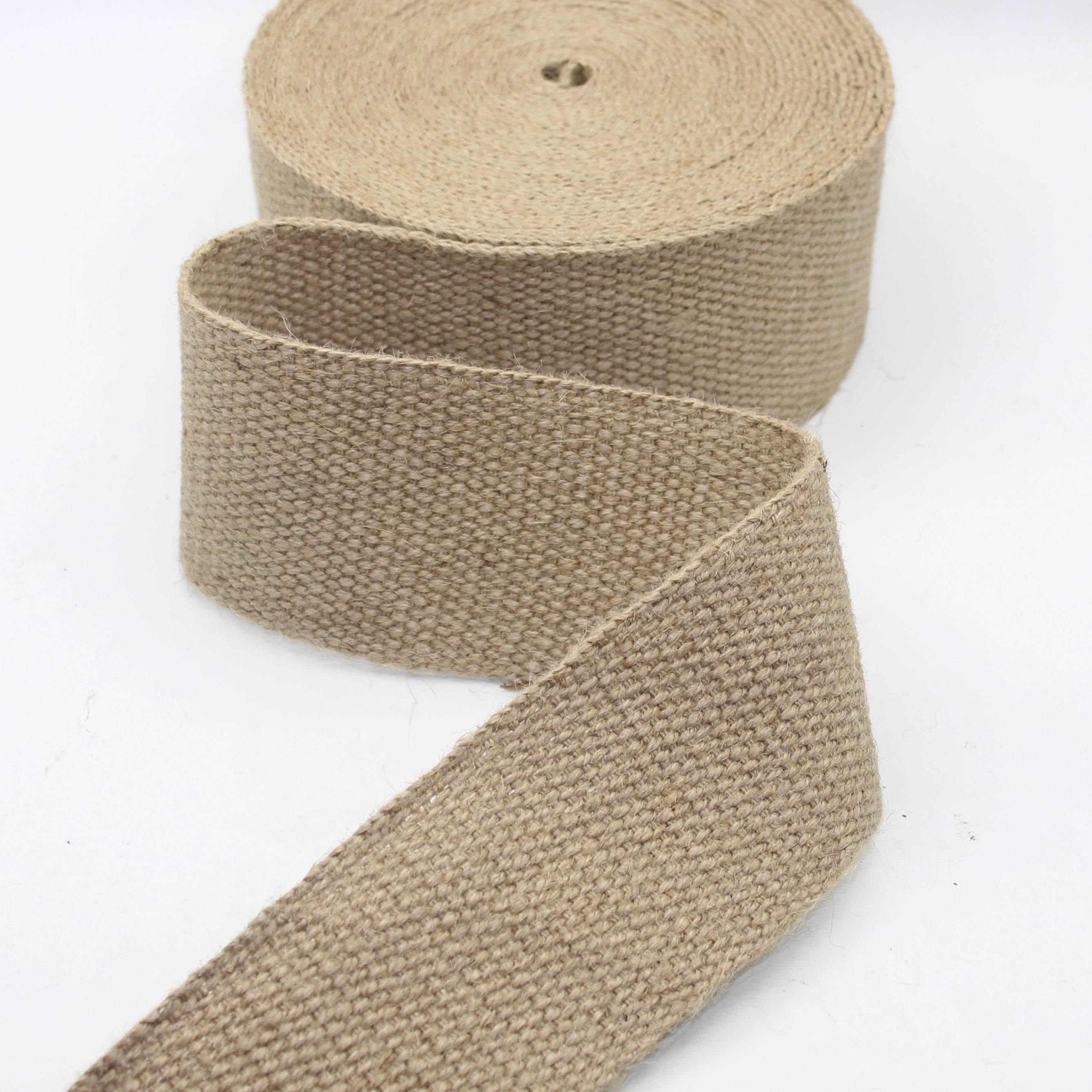 5 meters Jute Webbing available in 40mm, 50mm or 70mm #RUB3569 - ACCESSOIRES LEDUC BV