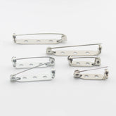 25 Brooch Pins, Brooch Backs, Silver Tone Two or Three Hole - ACCESSOIRES LEDUC BV