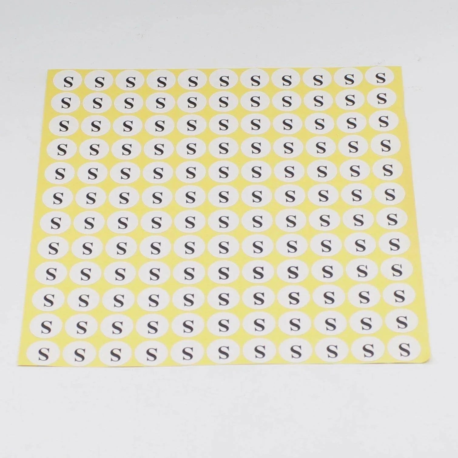 Page of 132 Size Labels for Clothes Paper Self Adhesive Sticker #HAB1x014 - ACCESSOIRES LEDUC BV