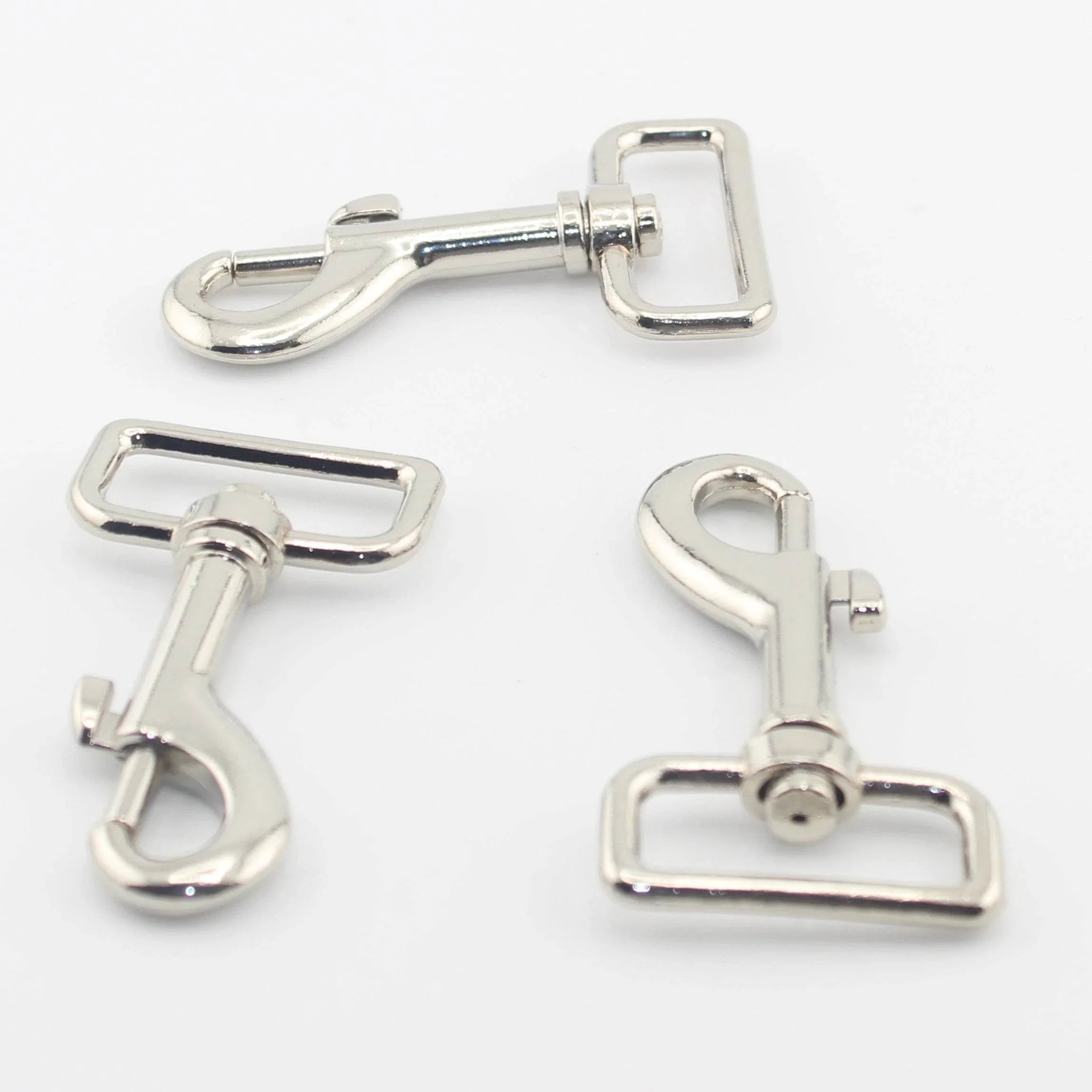Set of 3 Large Snap Hooks (Lobster Buckles) - for tapes up to 30mm - ACCESSOIRES LEDUC BV