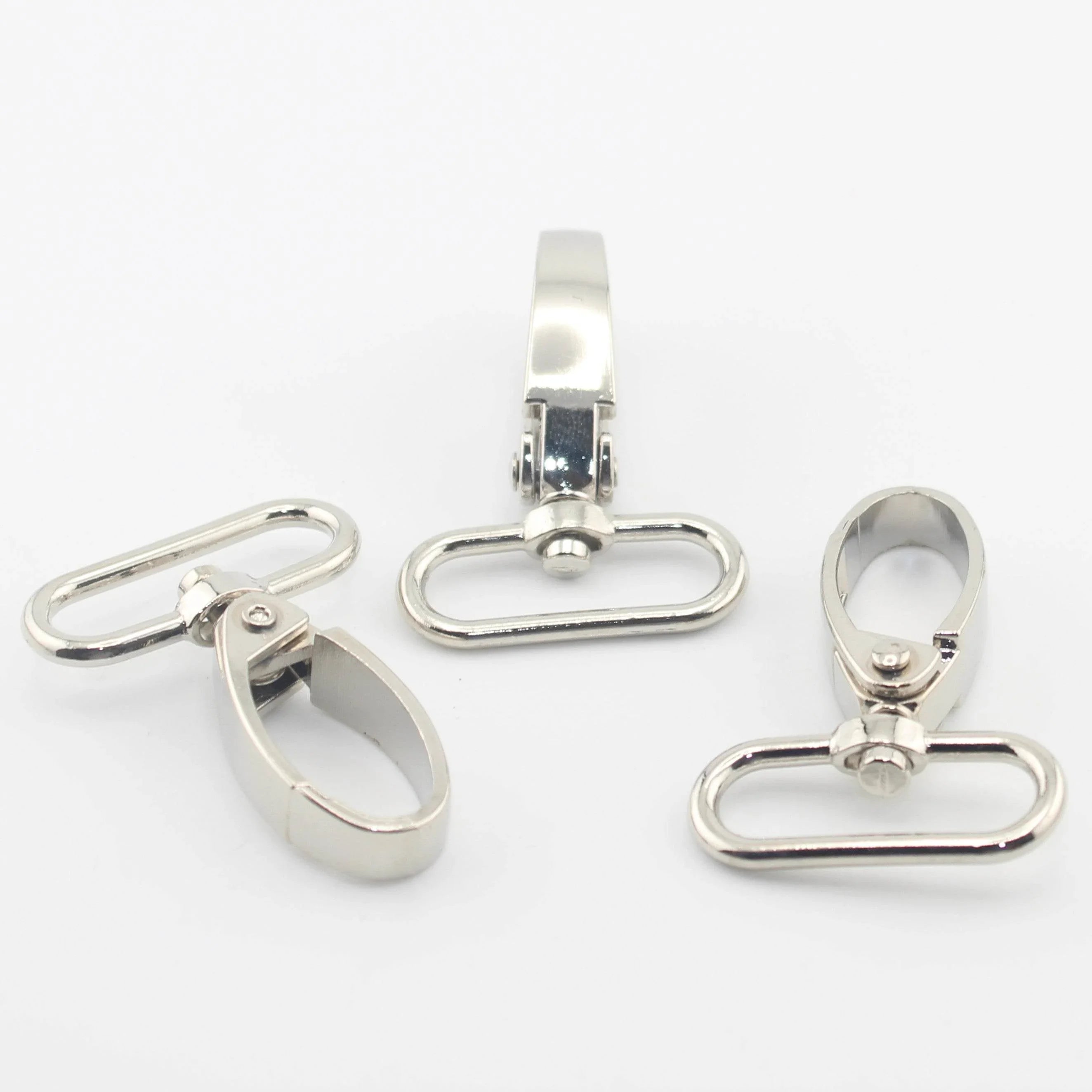 Set of 3 Snap Hooks (Lobster Buckles) - Oval Shape - for tapes up to 30mm - ACCESSOIRES LEDUC BV