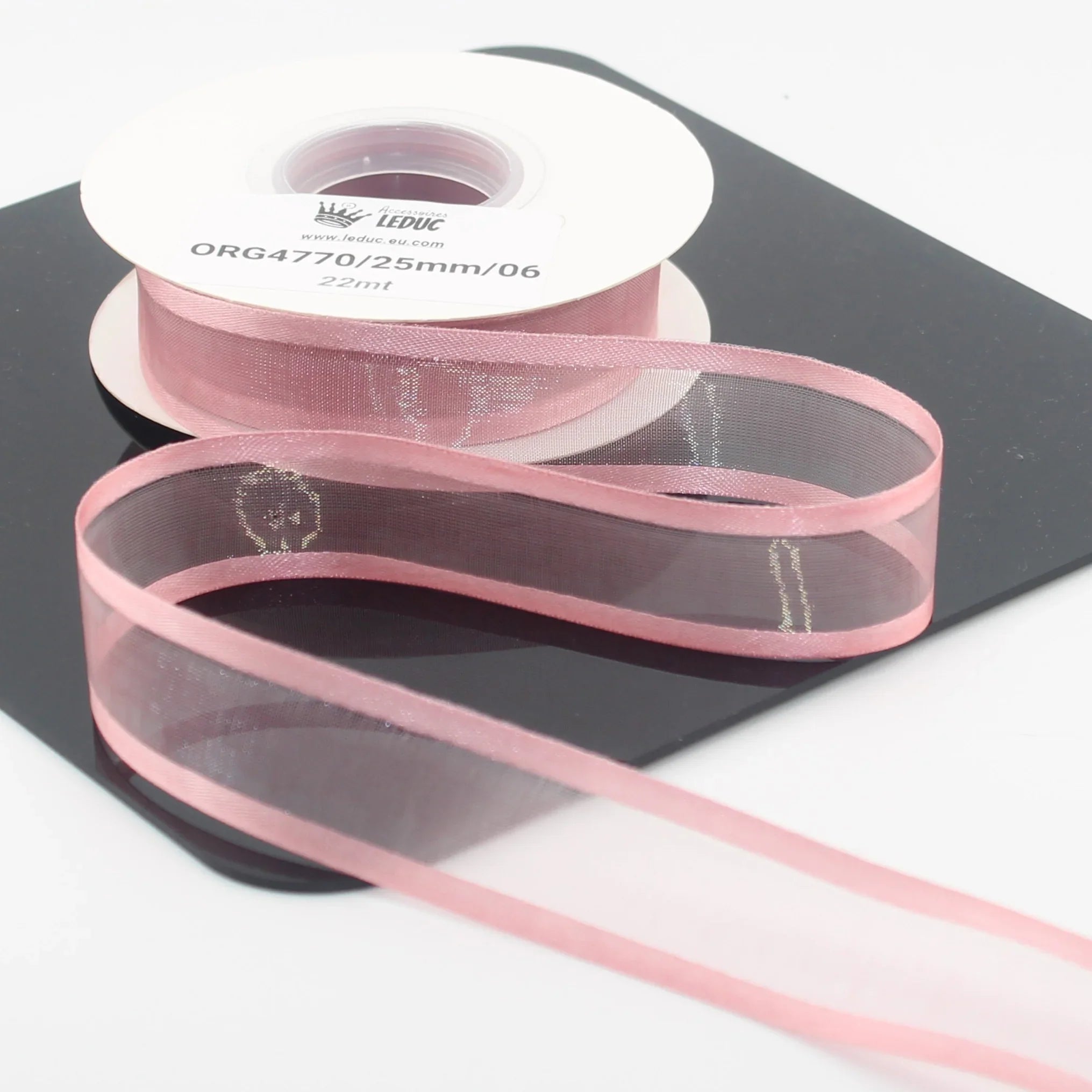 22 meters 25mm Organza Ribbon With Satin Edges #ORG4770 - ACCESSOIRES LEDUC BV