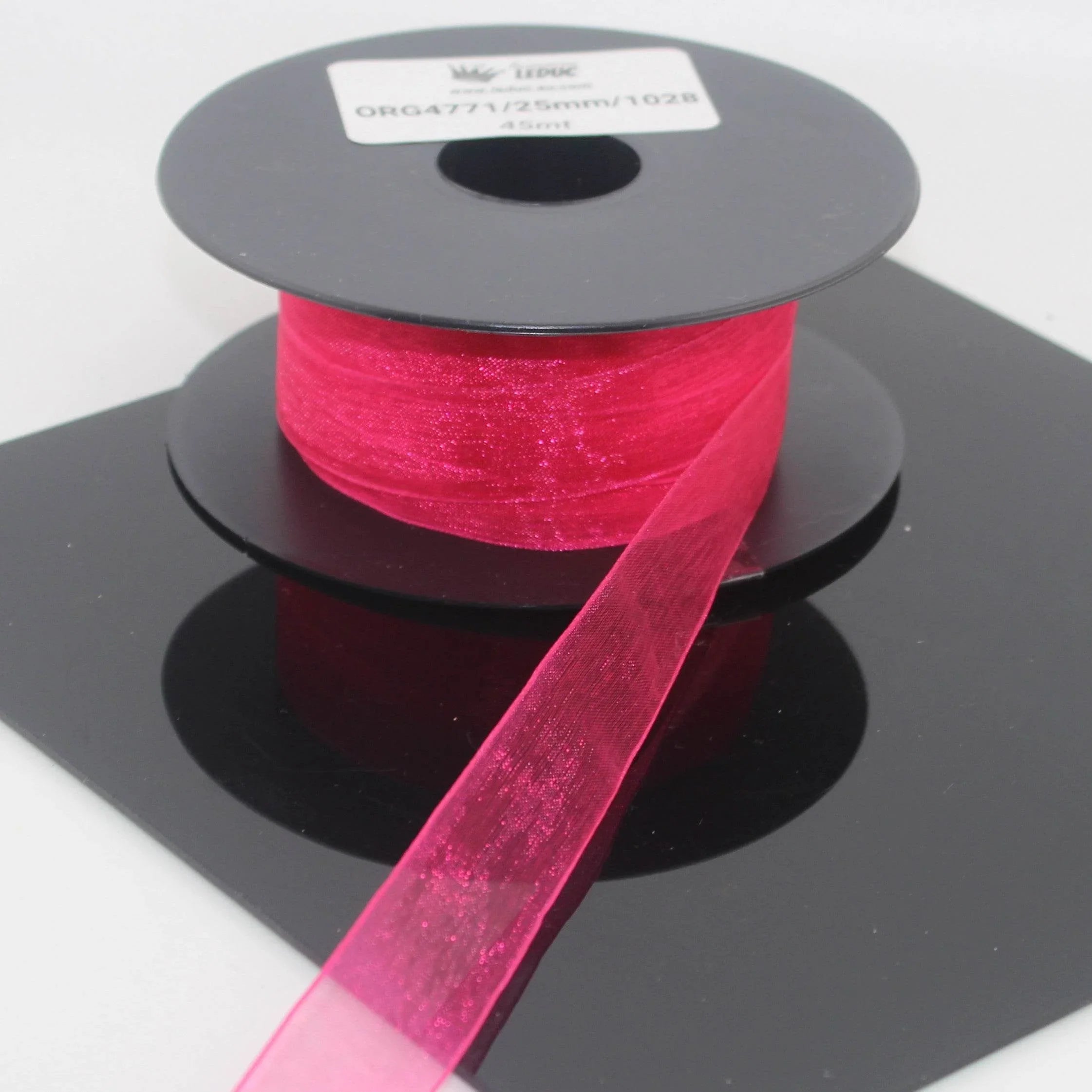 45 meters Organza Ribbon available in 20mm or 40mm ref #ORG4771 - ACCESSOIRES LEDUC BV