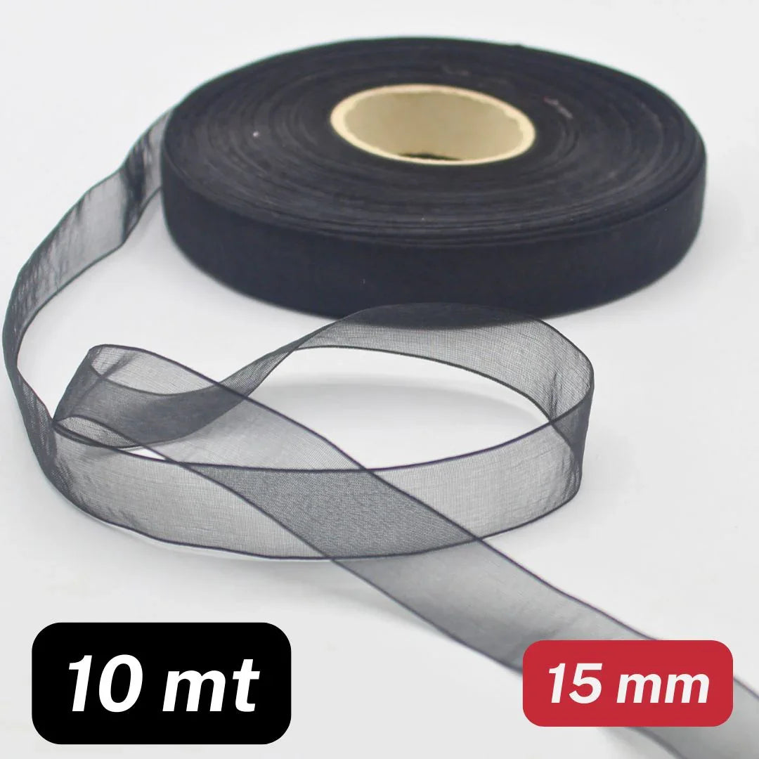 10 meters Organza Ribbon (available in different styles, widths and colours) - ACCESSOIRES LEDUC BV