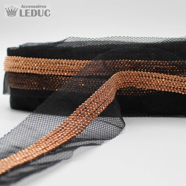 3 meters Trimming 40MM Mesh + Chains Trim #PAS941 - ACCESSOIRES LEDUC BV