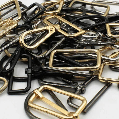 3 Buckles / Lobsters / D-Rings 30 / 40 or 50mm - Gold Silver Oldbrass Mat Black or Gunmetal - ACCESSOIRES LEDUC BV