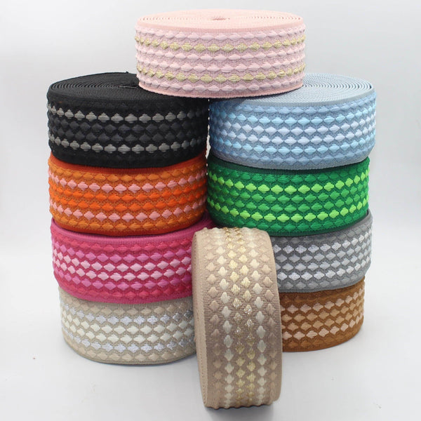 5 Meters Colourful Dots Pattern Fine Webbing 5cm #RUB3559 - ACCESSOIRES LEDUC BV