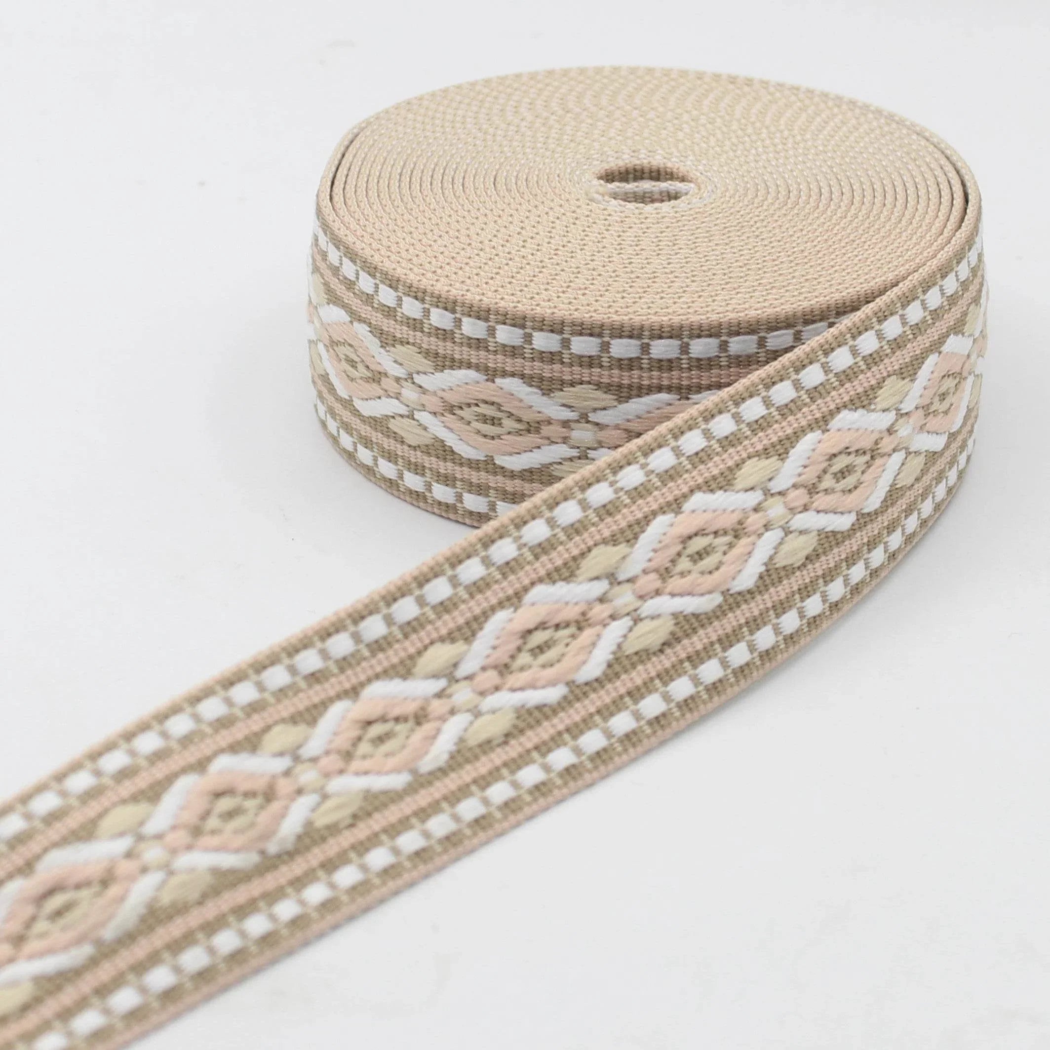 5 meters Ethnic Eyes 38mm Webbing #RUB3566 - ACCESSOIRES LEDUC BV
