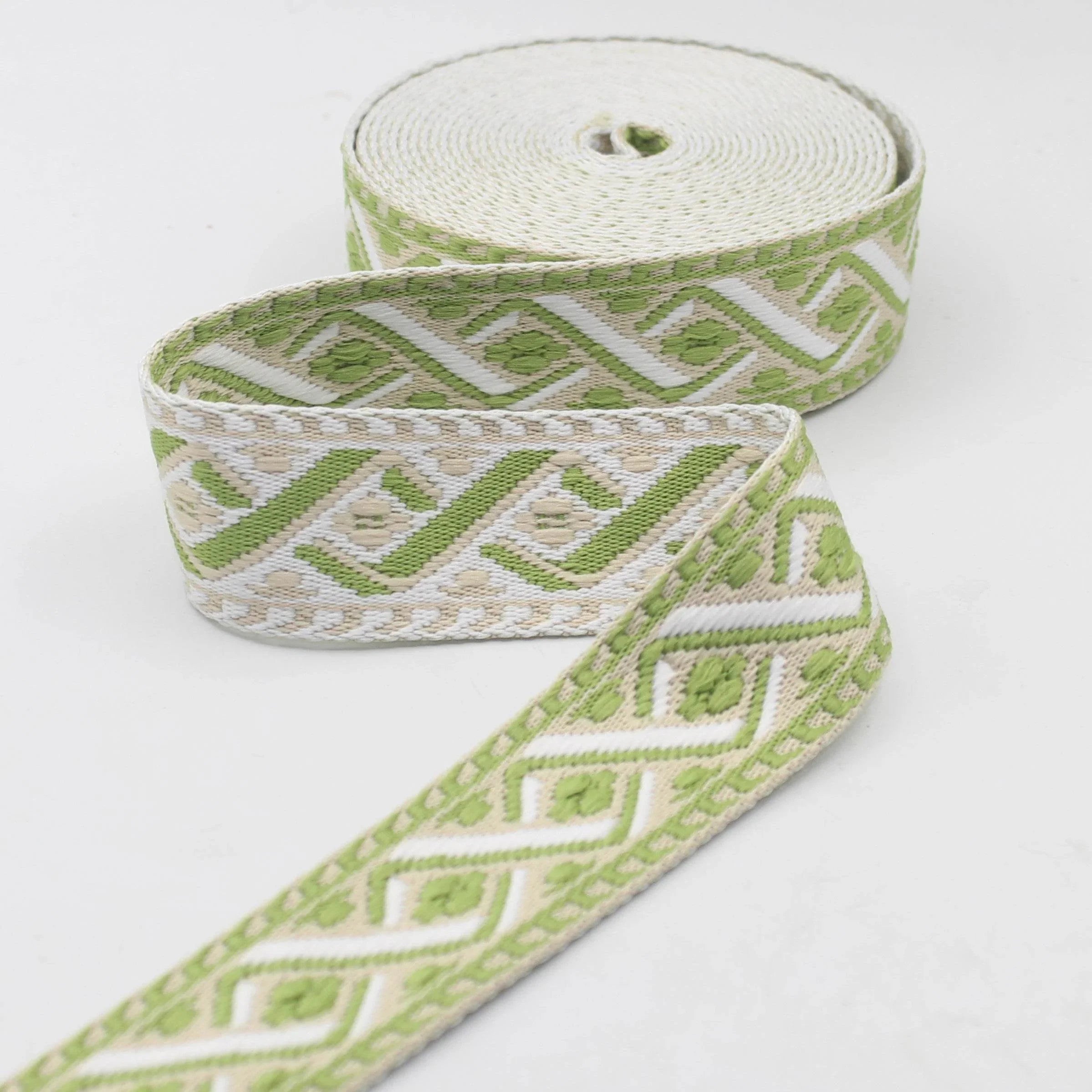 5 meters Ethnic 3D Zig Zags 38mm Webbing #RUB3567 - ACCESSOIRES LEDUC BV