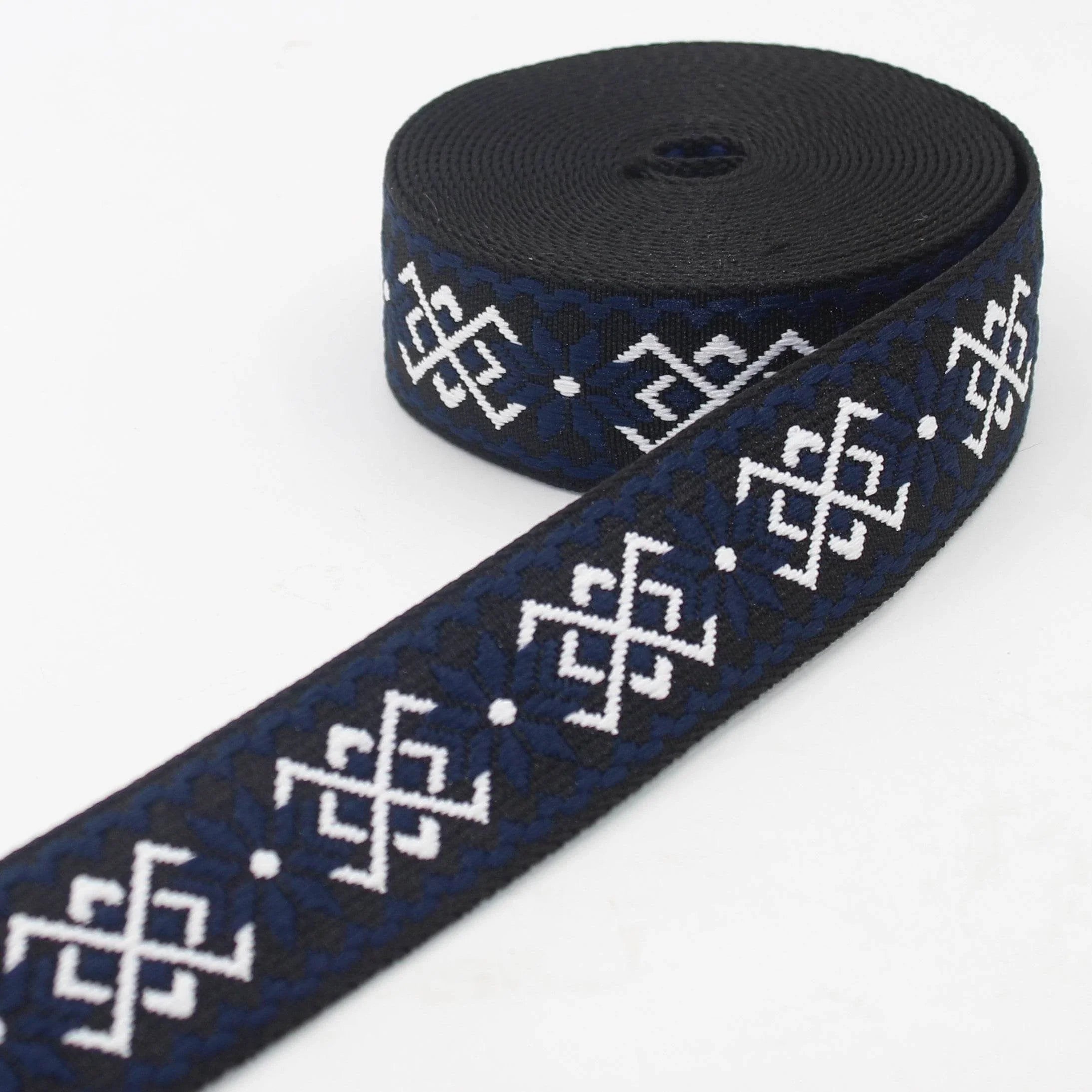 5 meters Ethnic Floral 38mm Webbing #RUB3568 - ACCESSOIRES LEDUC BV