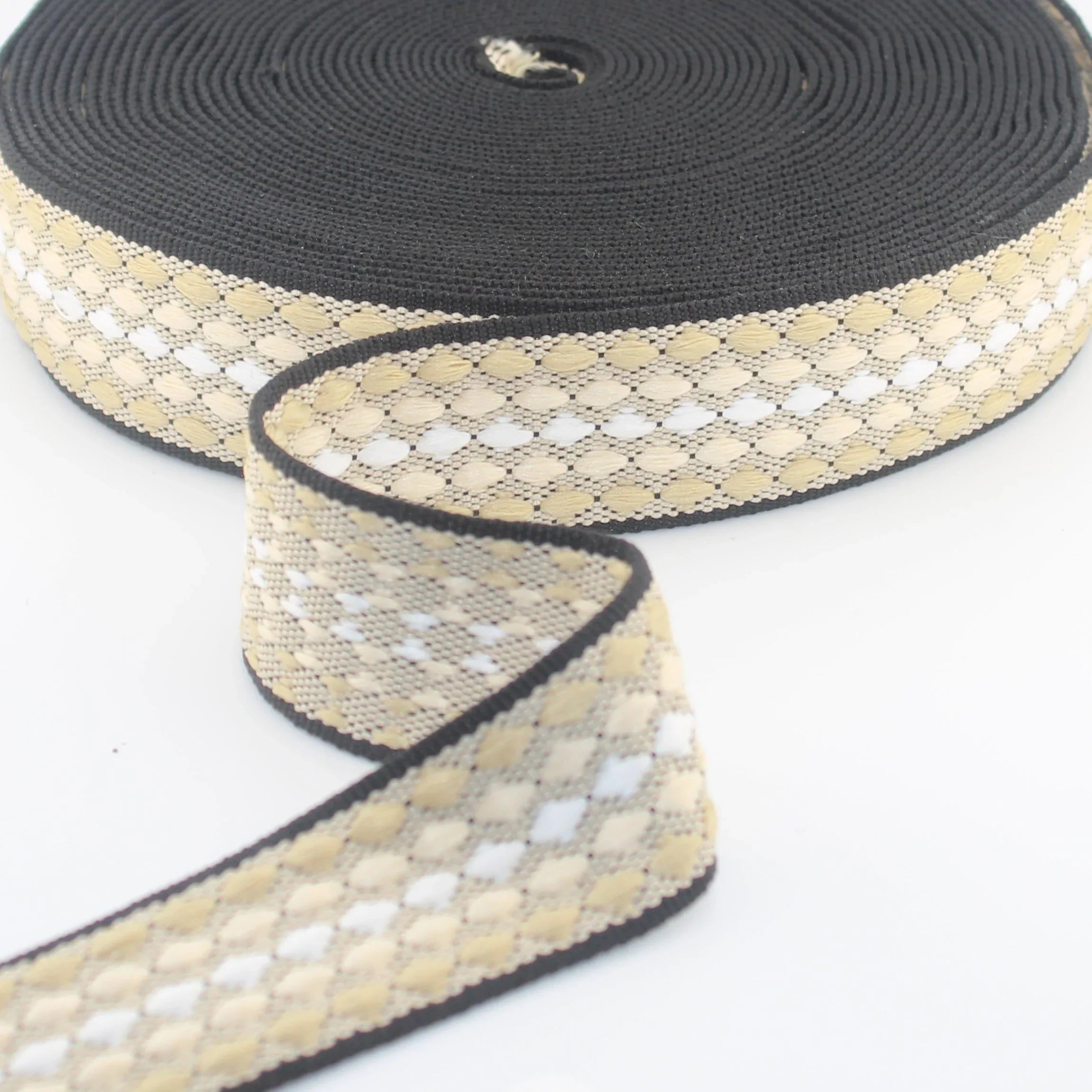5 meters Dots Design Webbing 38mm #RUB3578 - ACCESSOIRES LEDUC BV