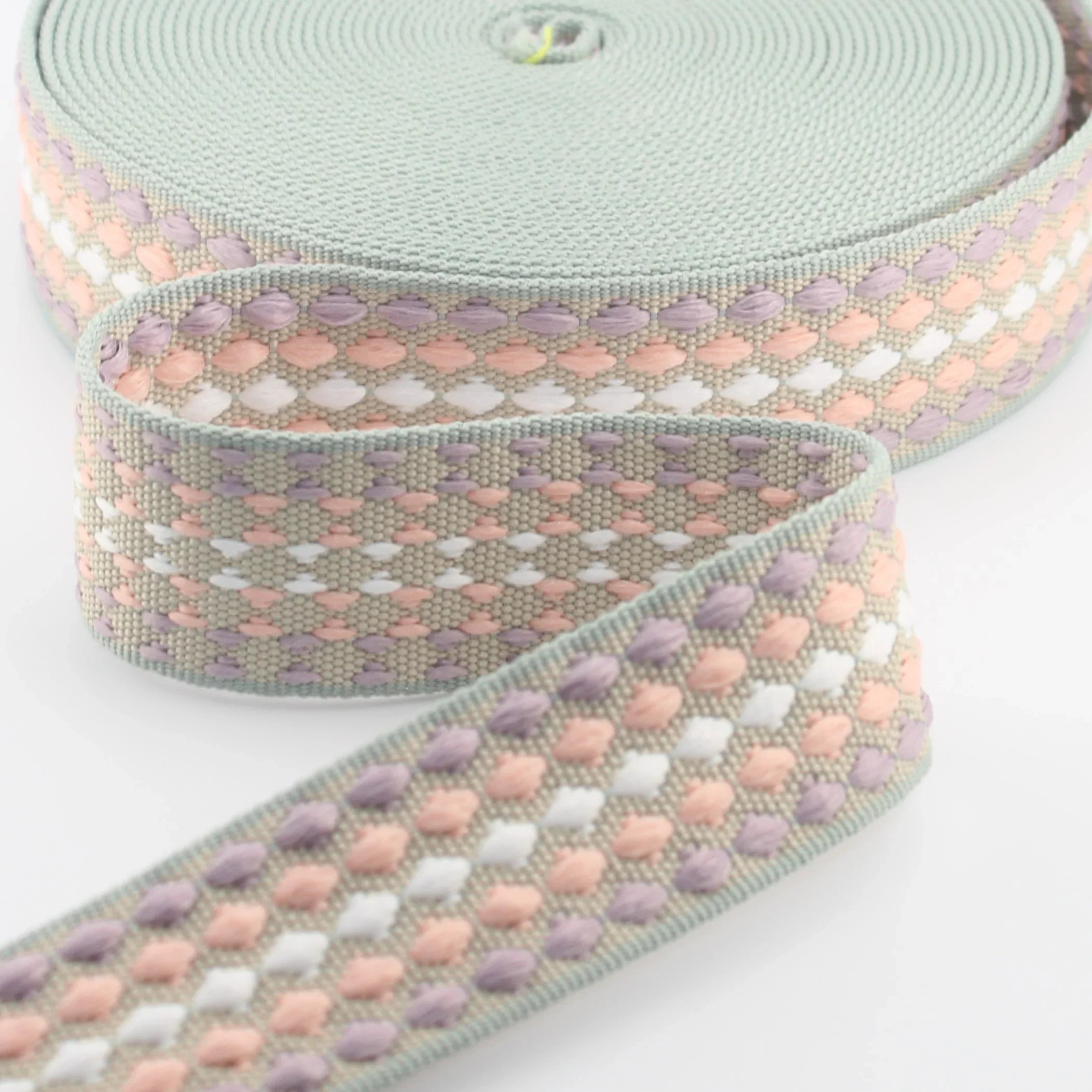 5 meters Dots Design Webbing 38mm #RUB3578 - ACCESSOIRES LEDUC BV