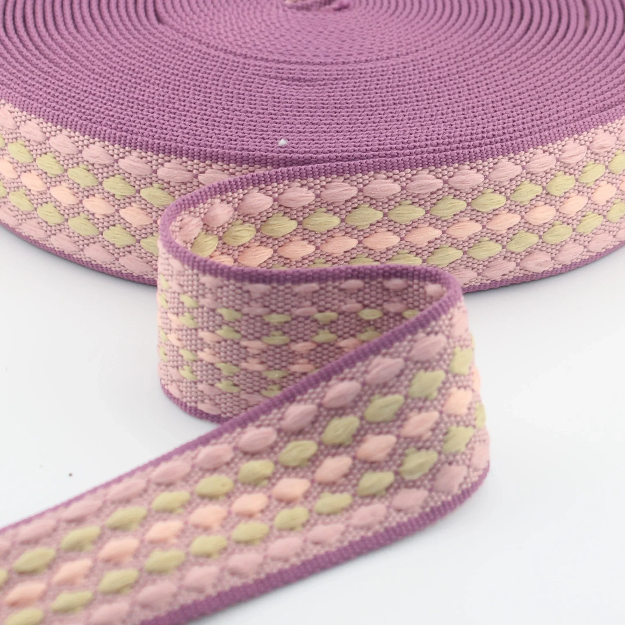 5 meters Dots Design Webbing 38mm #RUB3578 - ACCESSOIRES LEDUC BV