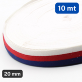 10 METERS - 20mm Blue Red White Russian Flag Tape