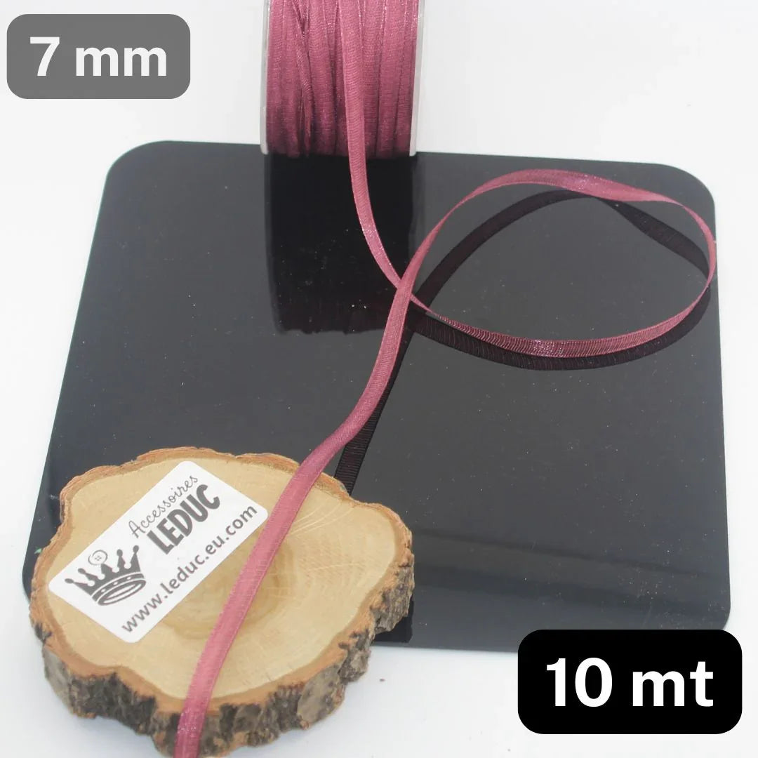 10 meters Organza Ribbon (available in different styles, widths and colours) - ACCESSOIRES LEDUC BV