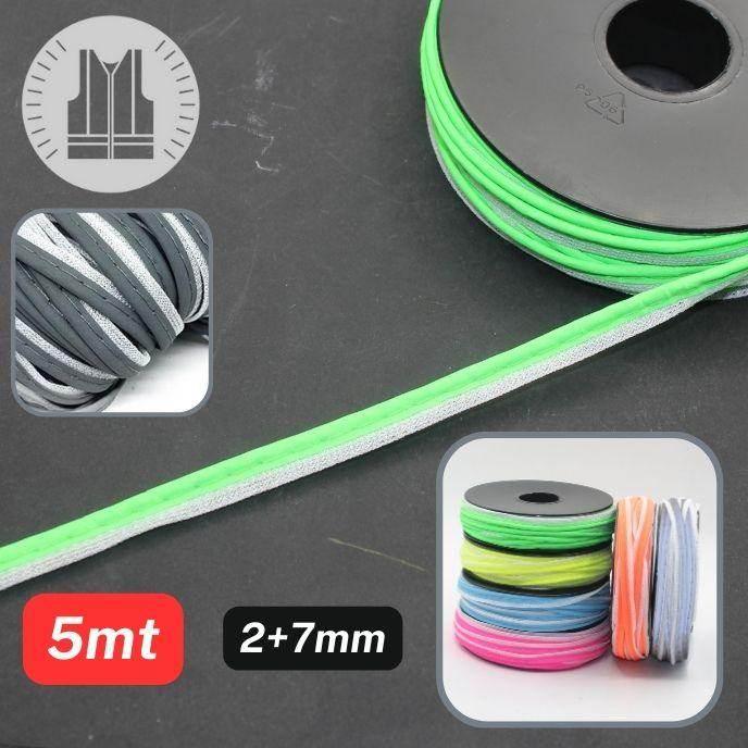 5 meters Self Reflective Piping 9mm (2+7mm) #SPA1101 - ACCESSOIRES LEDUC BV