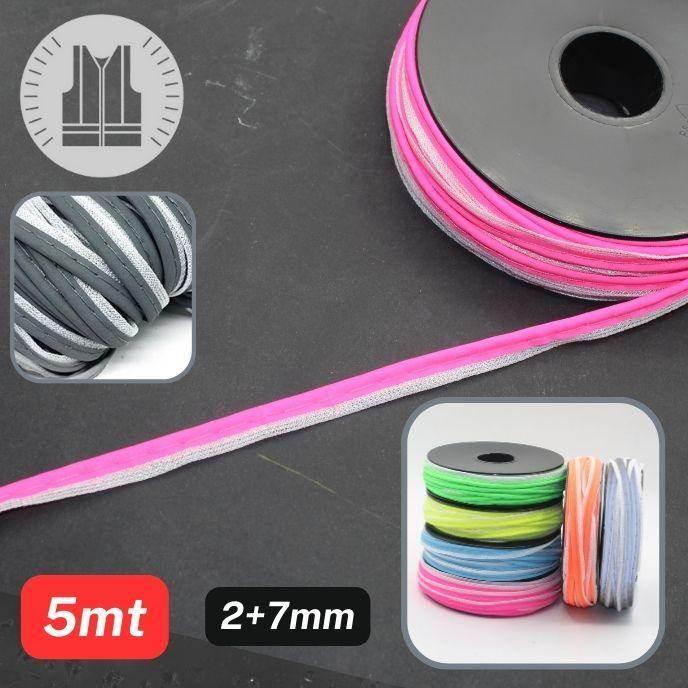 5 meters Self Reflective Piping 9mm (2+7mm) #SPA1101 - ACCESSOIRES LEDUC BV